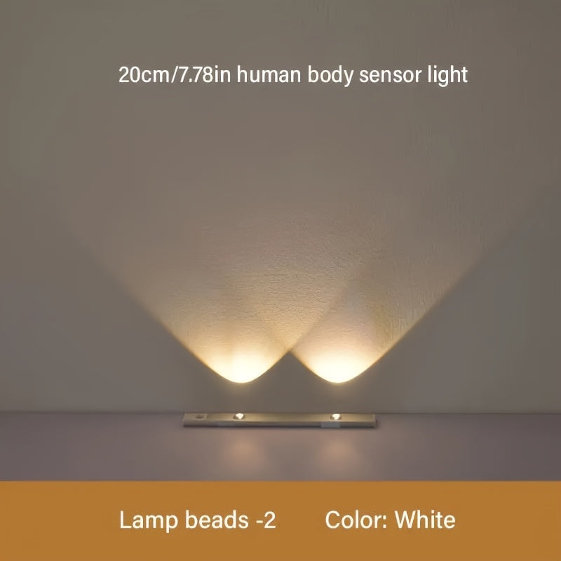 Wall-Mounted Smart LED Motion Sensor Light with USB Port Rechargeable Lithium Polymer Warm Eye Protection