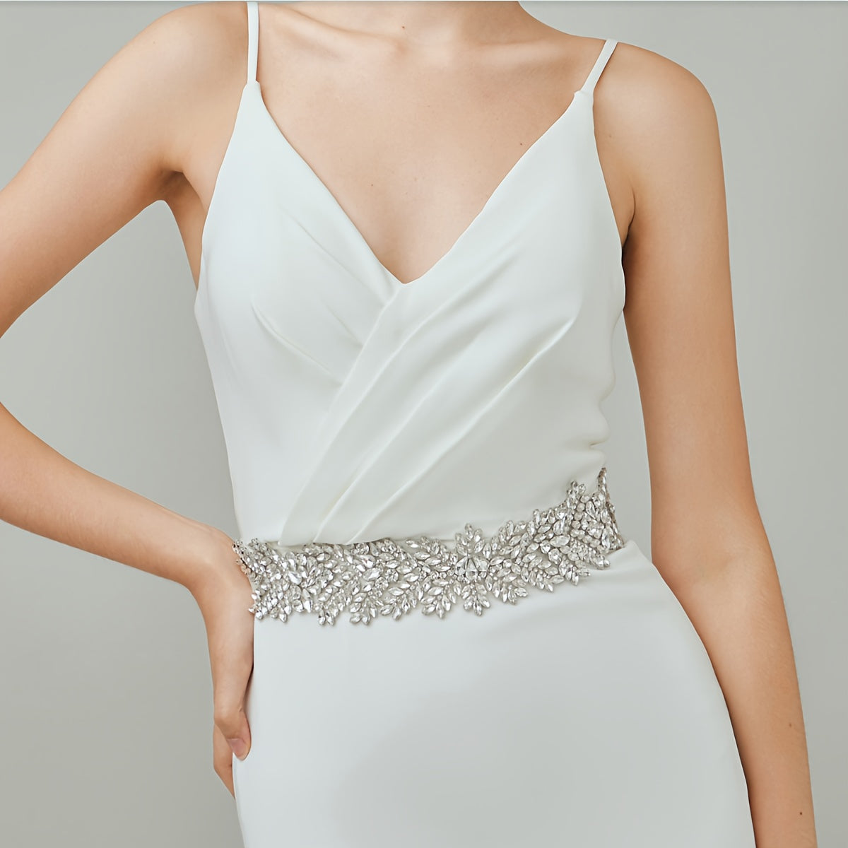 Faja de pedrería nupcial con cinturilla ancha para vestidos de boda ropa formal