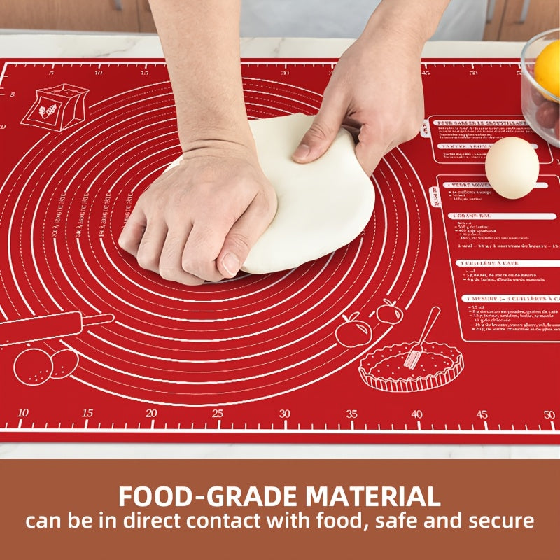 Silicone Baking Mat with Measurements Non-Slip Reusable Food-Grade EVA Pastry Rolling Pad