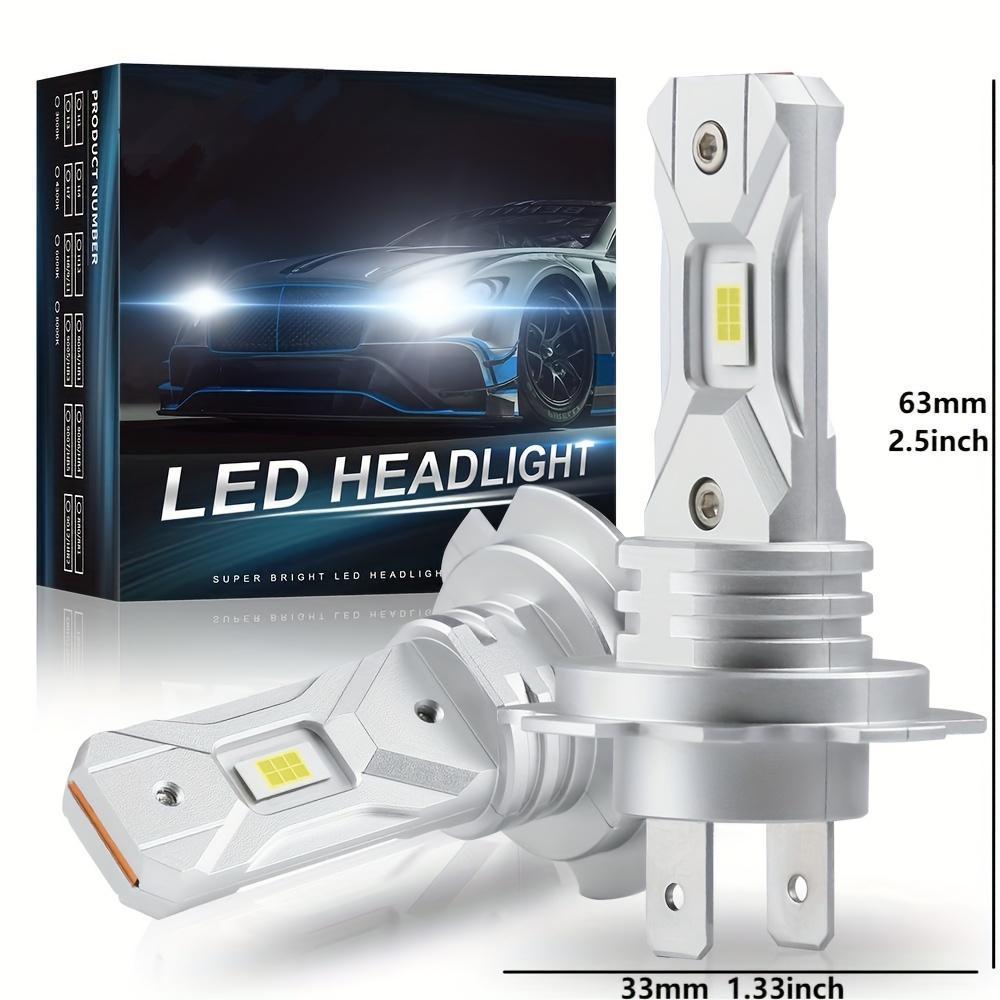 2PCS LED Headlights for Cars and Motorcycles, 18000LM, 6500K White, Mini Size