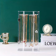 Caja de almacenamiento para joyas de acrílico con 1 compartimento para collares y pulseras