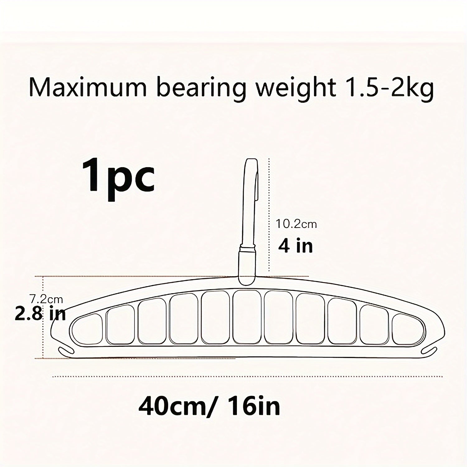 Pack de 2 perchas de plástico blancas para ropa y suéteres, organizador de armario que ahorra espacio
