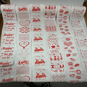 Set of 2 Whimsical Printed Toilet Paper Rolls with Birthday Wedding Valentine Themes
