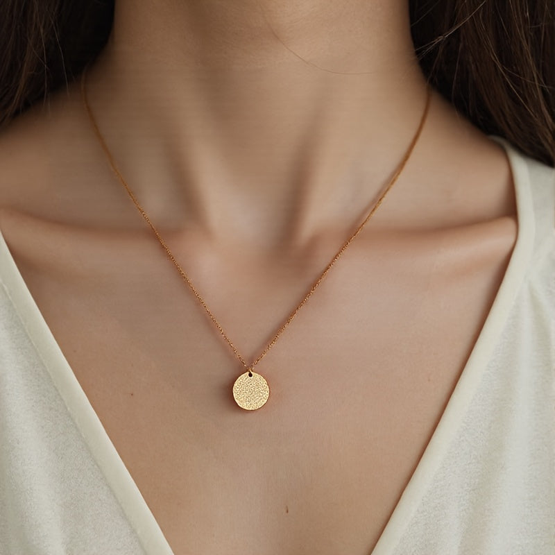 Personalized Star Map Necklace Engraved Moon Phase Stainless Steel Vintage Gift for Birthdays