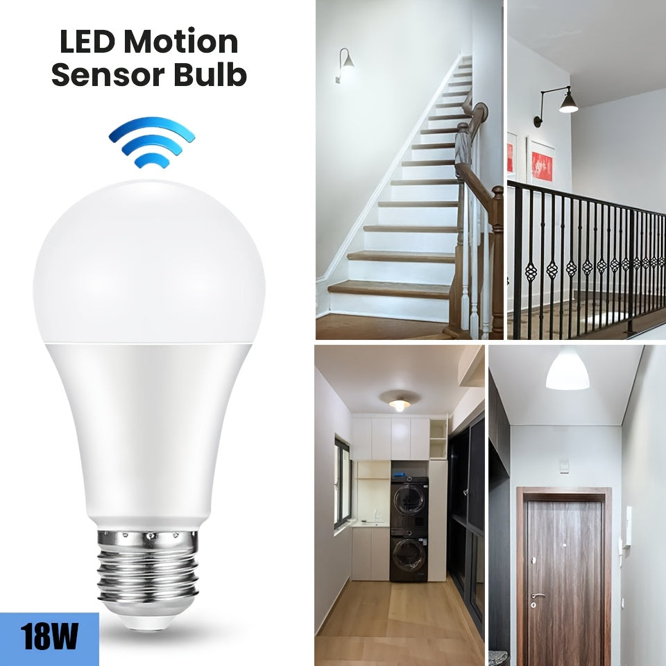 18W LED Motion Sensor Bulb E27 Auto On/Off Indoor White