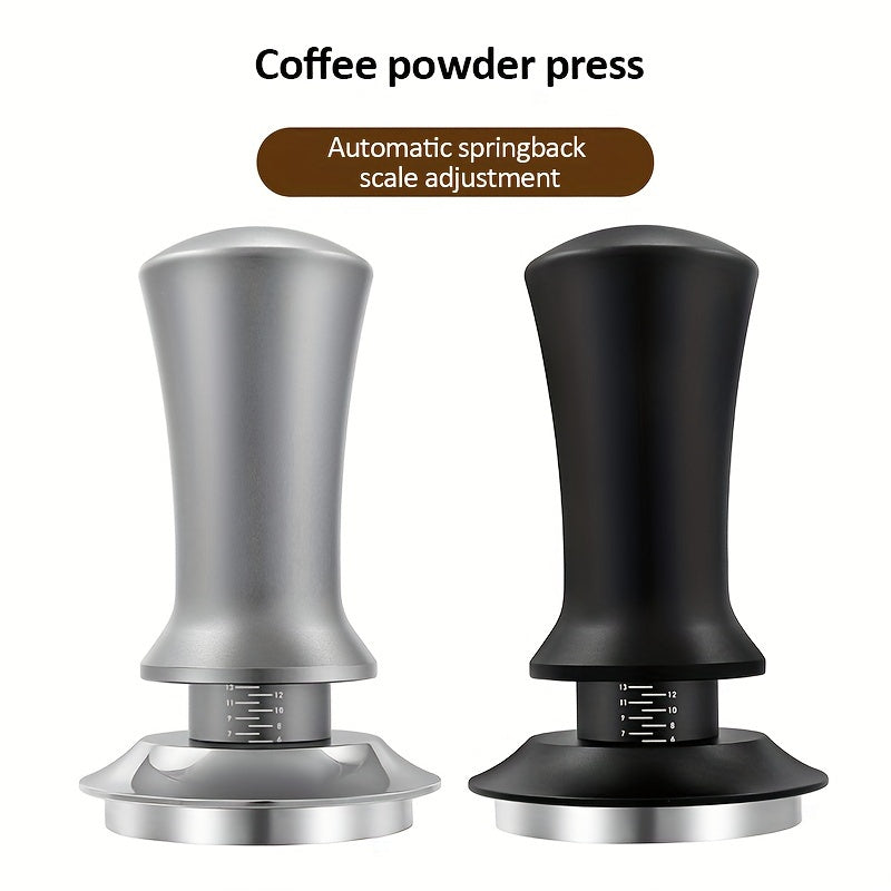 Tamper ajustable de acero inoxidable para café espresso y de goteo