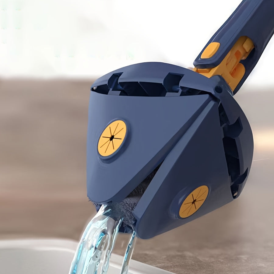 Set of 2 Triangle Mop Pads Hands-Free Wringing for Floors Walls Glass