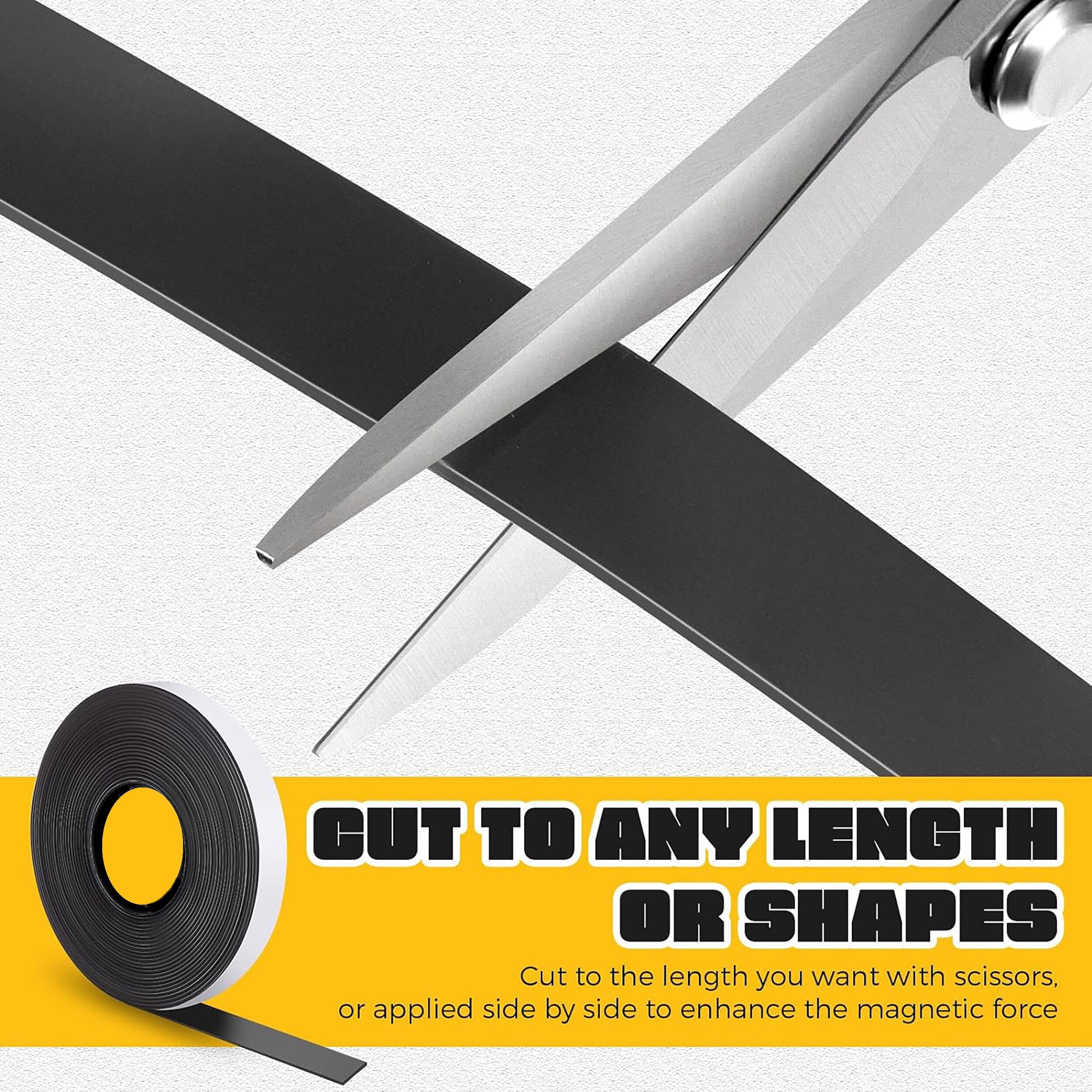 10M Magnetic Tape Roll Self-Adhesive Flex Magnets for Hanging Tools Home Decor