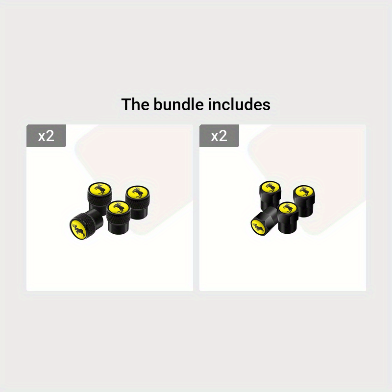 Juego de 4 tapas de válvula de neumático de metal para coche con diseño de ciervo