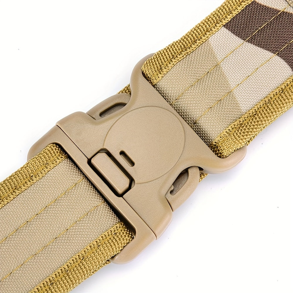 Unisex Camouflage Canvas Belt Tactical Military Style Adjustable Outdoor Belt