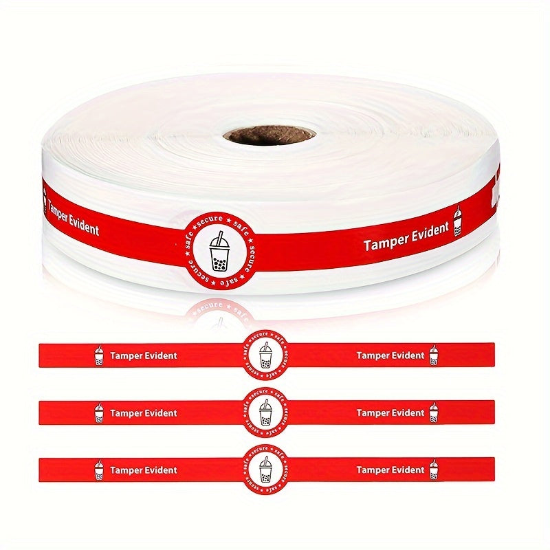 Pack of 100 Food Safety Stickers with Anti-Tampering Technology for Beverages and Baked Goods