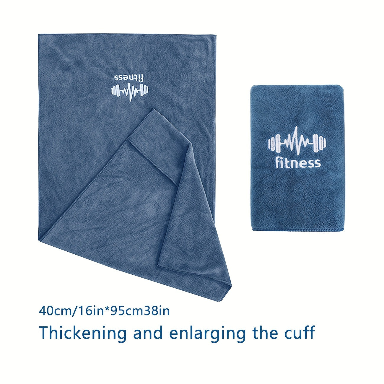 Absorbent Quick-Dry Sports Towel with Sleeve Cover for Fitness Running Outdoor Activities 40x96cm