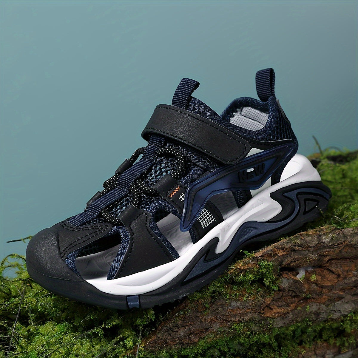 O'g'il bolalar uchun chiziqli nafas oladigan sport sandallari, pastki yuqori, kundalik, ochiq havoda yoz