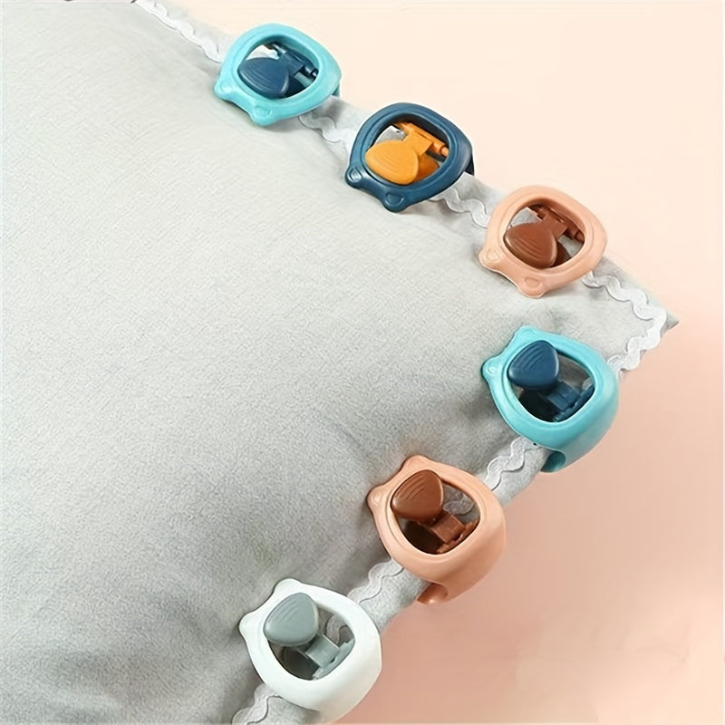 Set of 5 Bedding Fasteners with Non-Slip Grippers for Secure Bed Corners