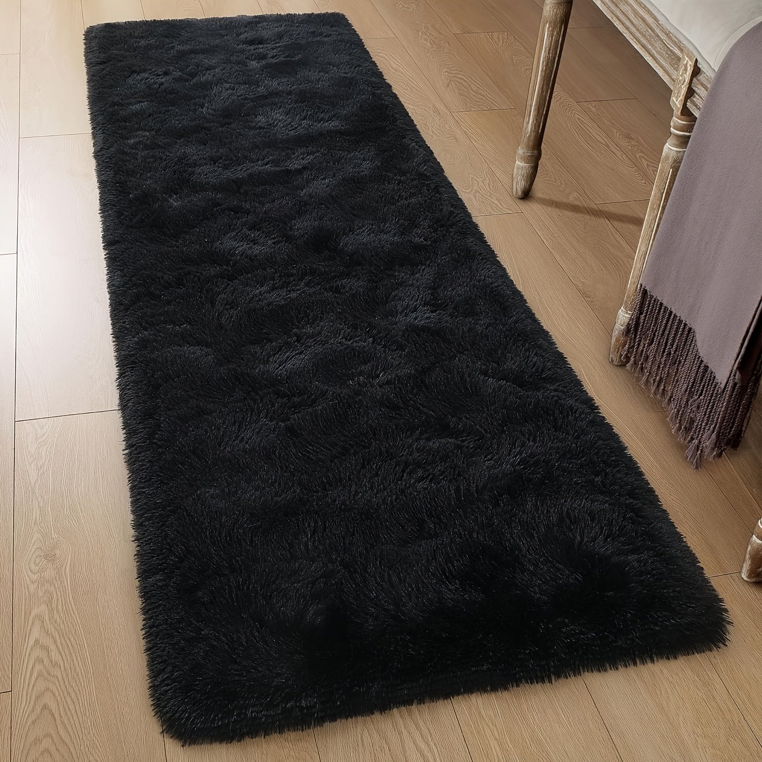 Soft Shaggy Carpet for Living Room Bedroom Hallway, Easy to Maintain