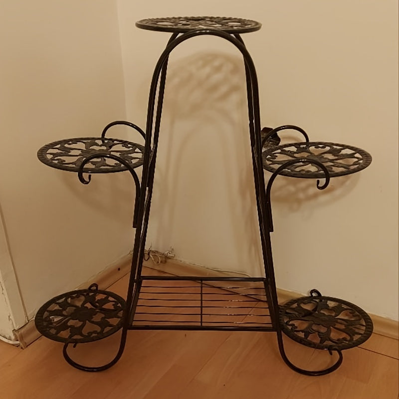 Waterproof Metal Multi-Layer Flower Stand for Patio Indoor Outdoor Large