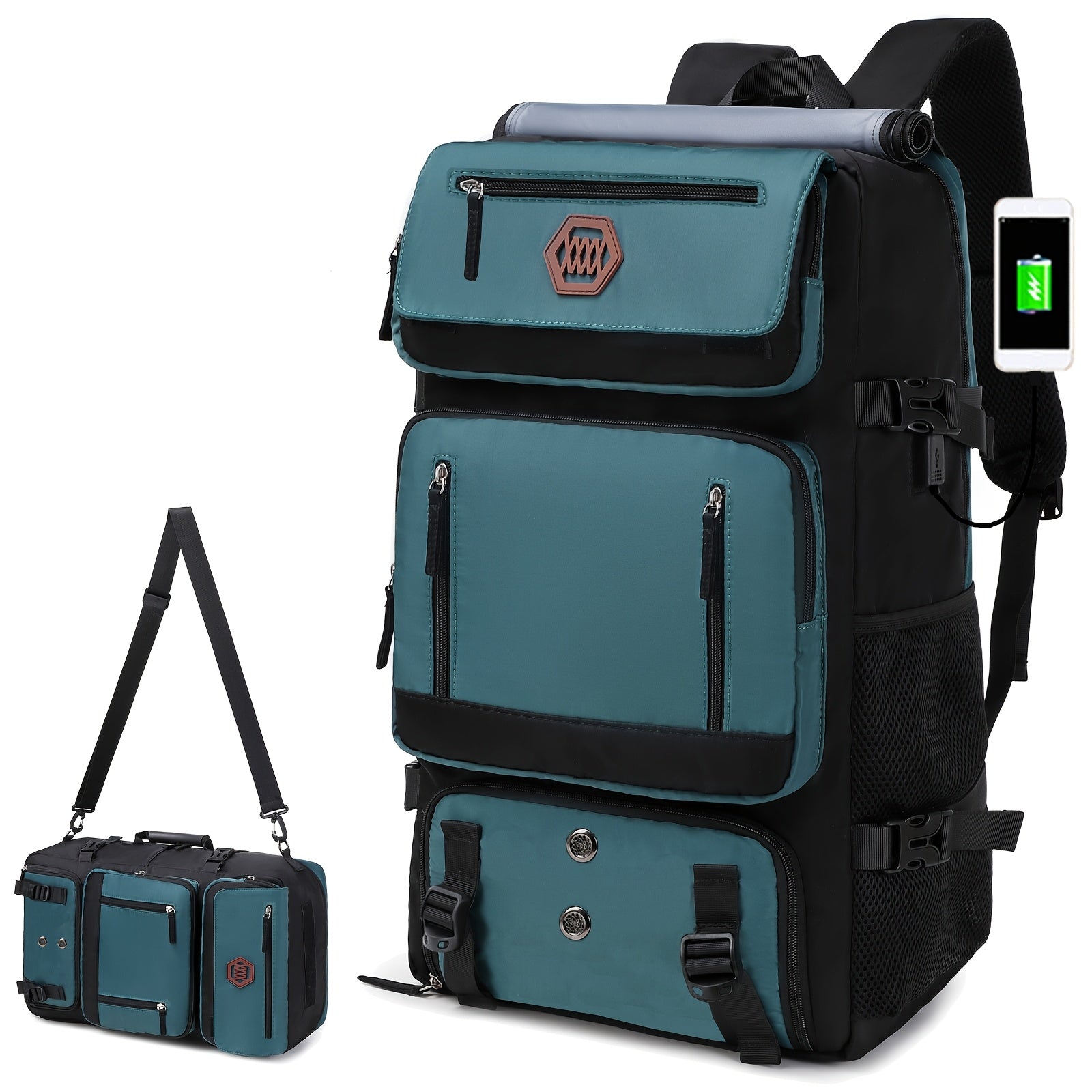 Erkaklar sayohat ruksagi, ayollar uchun qo'l yuk ruksagi, poyga uchun ruksak, 17.6 dyuymli noutbuk ruksagi, kollej uchun tasodifiy kunlik ruksak.