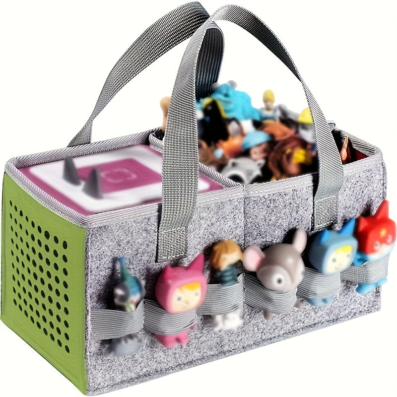 Foldable Felt Tote Bag with Handle Portable Dust-Proof Storage Organizer