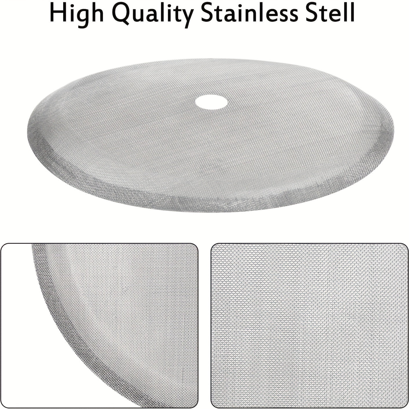 3-Piece Stainless Steel French Press Filter Set for 8-Cup Coffee Tea Makers