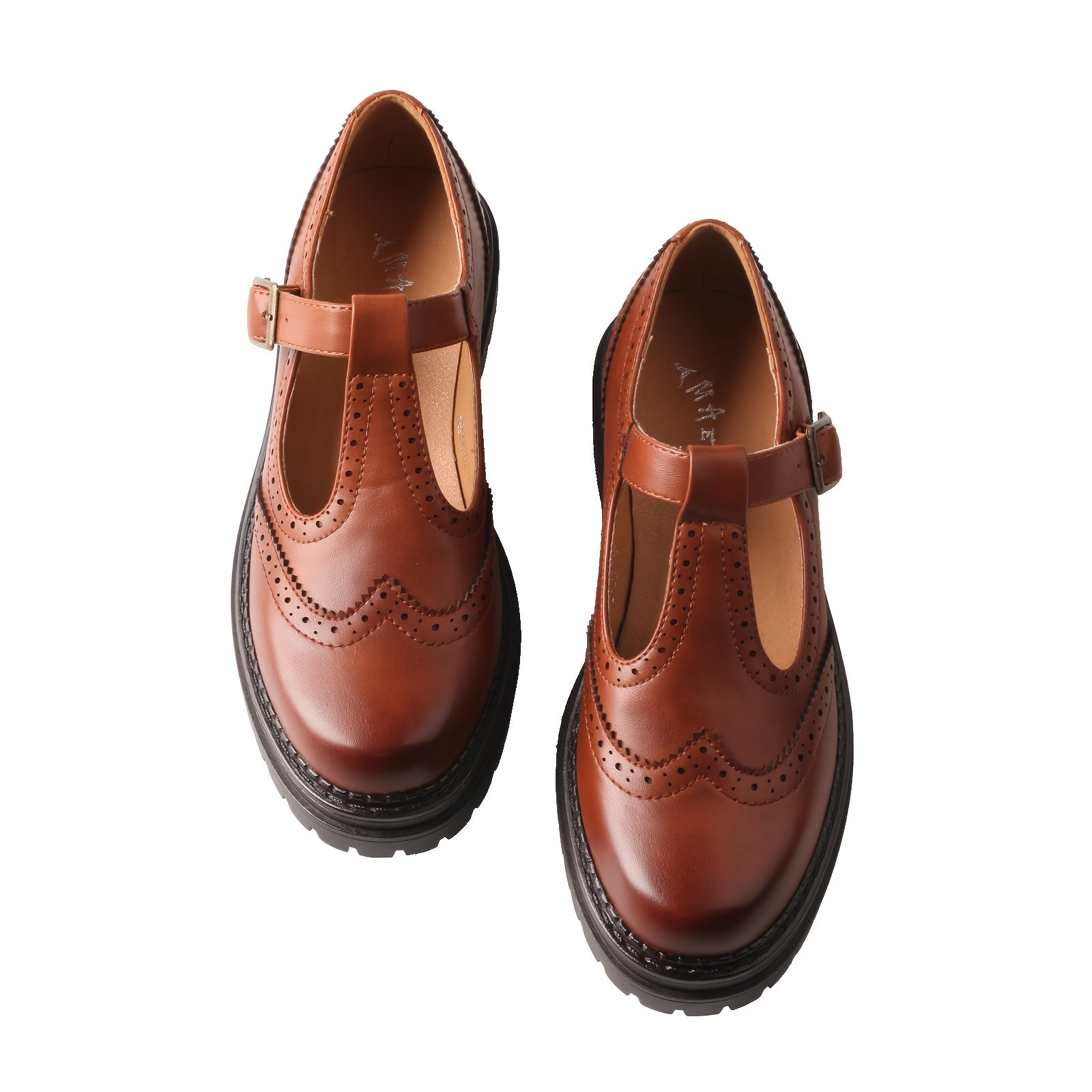 Women's Vintage Carved Loafers with Thick Sole Breathable Flats