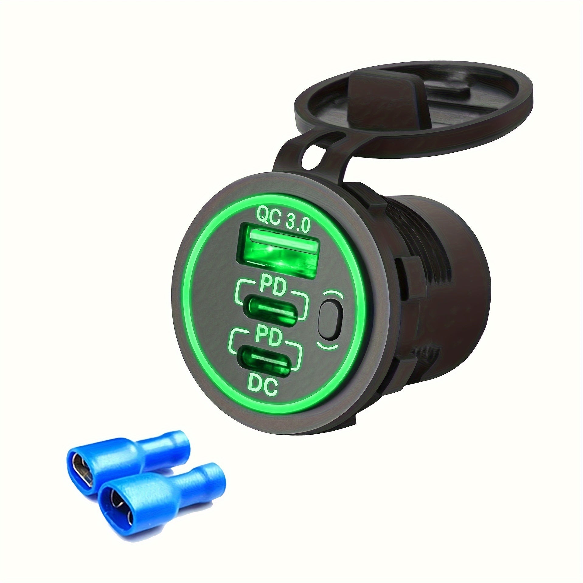 Avtomobil USB Tez Zaryadlovchi Uch Portli Type-C PD QC 3.0 Transportlar Qayiqlar uchun