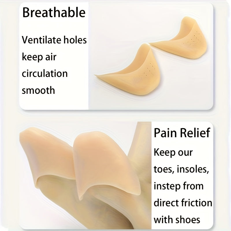 Unisex Silicone Toe Protectors Gel Cushions Reusable Toe Caps