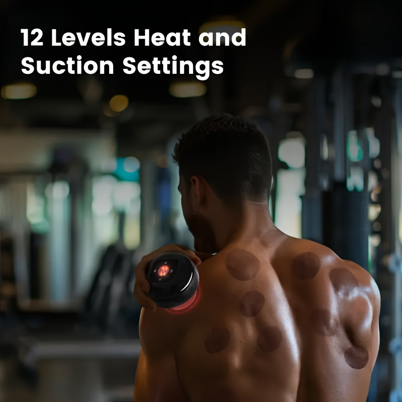 Set de ventosas eléctricas con máquina inteligente dinámica, masajeador de vacío 4 en 1, 12 niveles