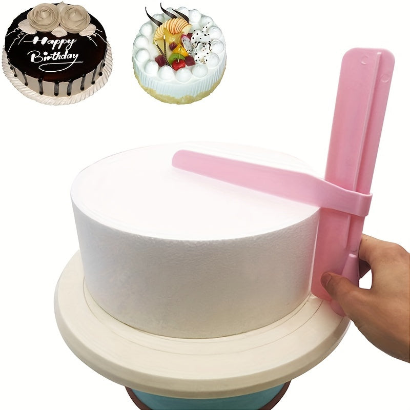 Adjustable Height Cake Icing Spatula and Plastic Cake Smoother for Fondant