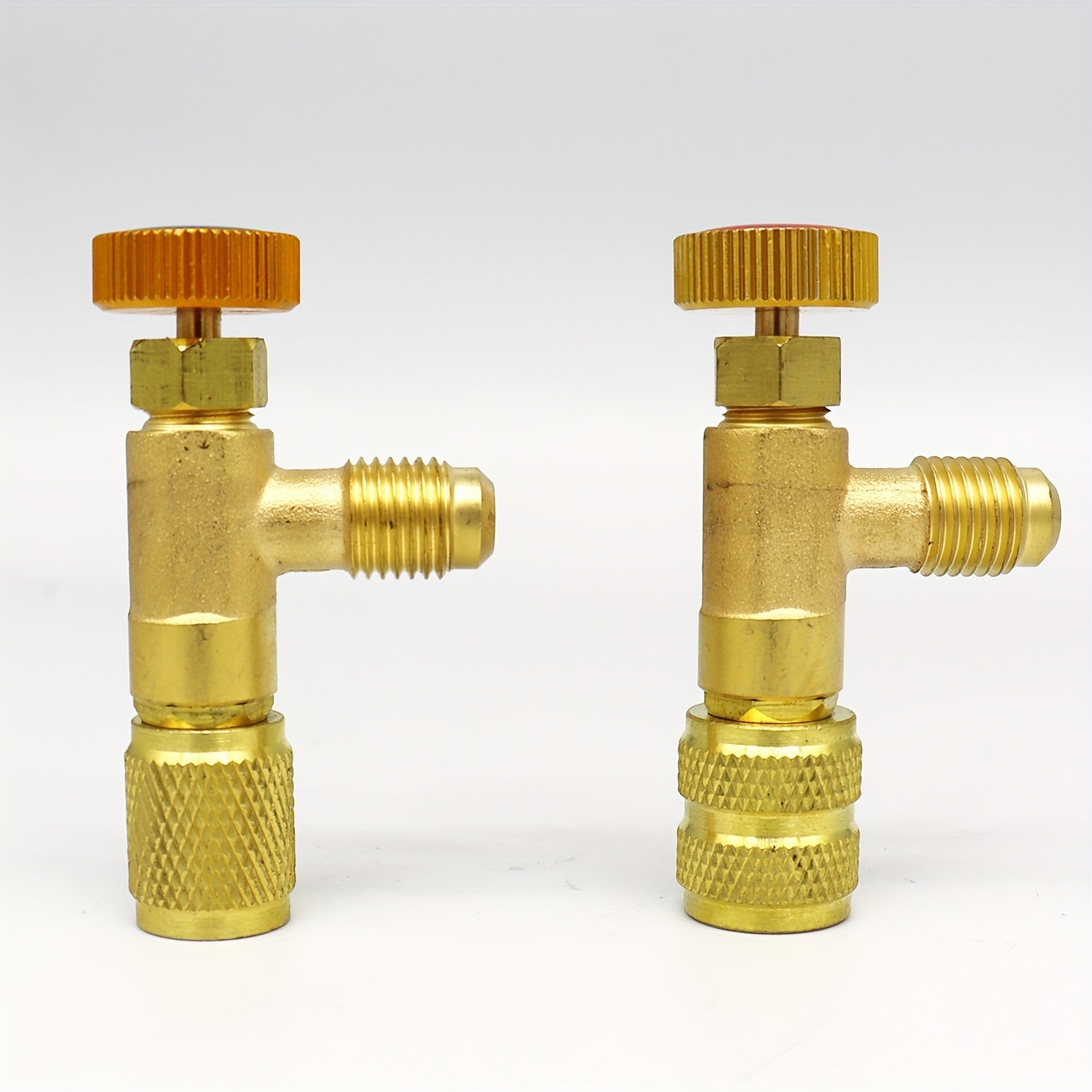 Copper Refrigerant Charging Valve 1/4" SAE Adapters R410A R22 Durable