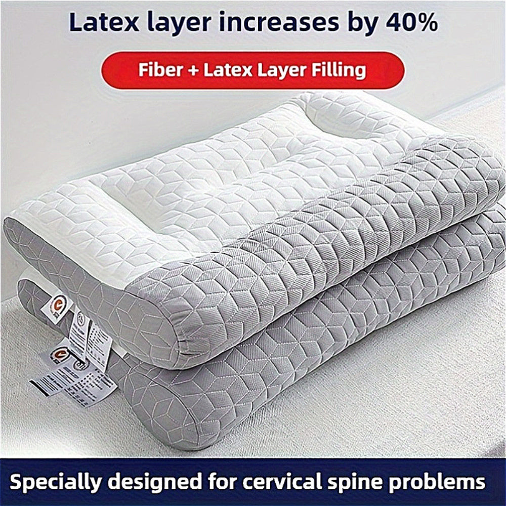  Almohada cervical no plegable con diseño ergonómico de fibra de poliéster para embarazo y posparto