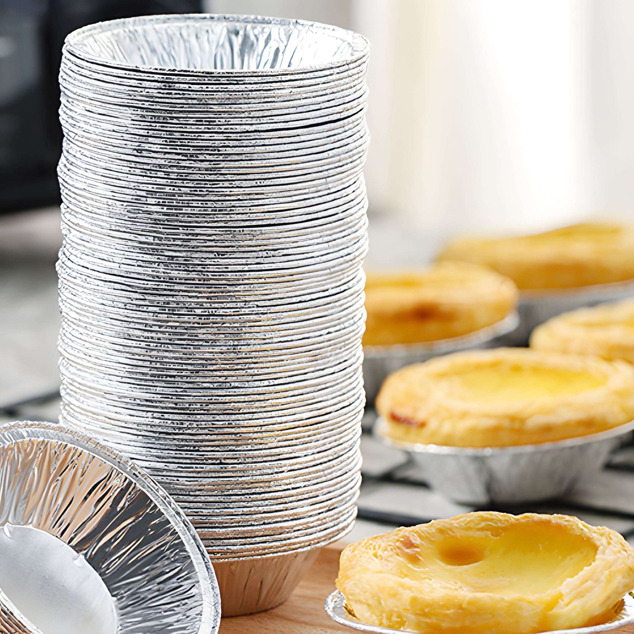 Aluminum Foil Mini Pie Pans 7.62cm Non-Stick Disposable Tart Molds for Baking