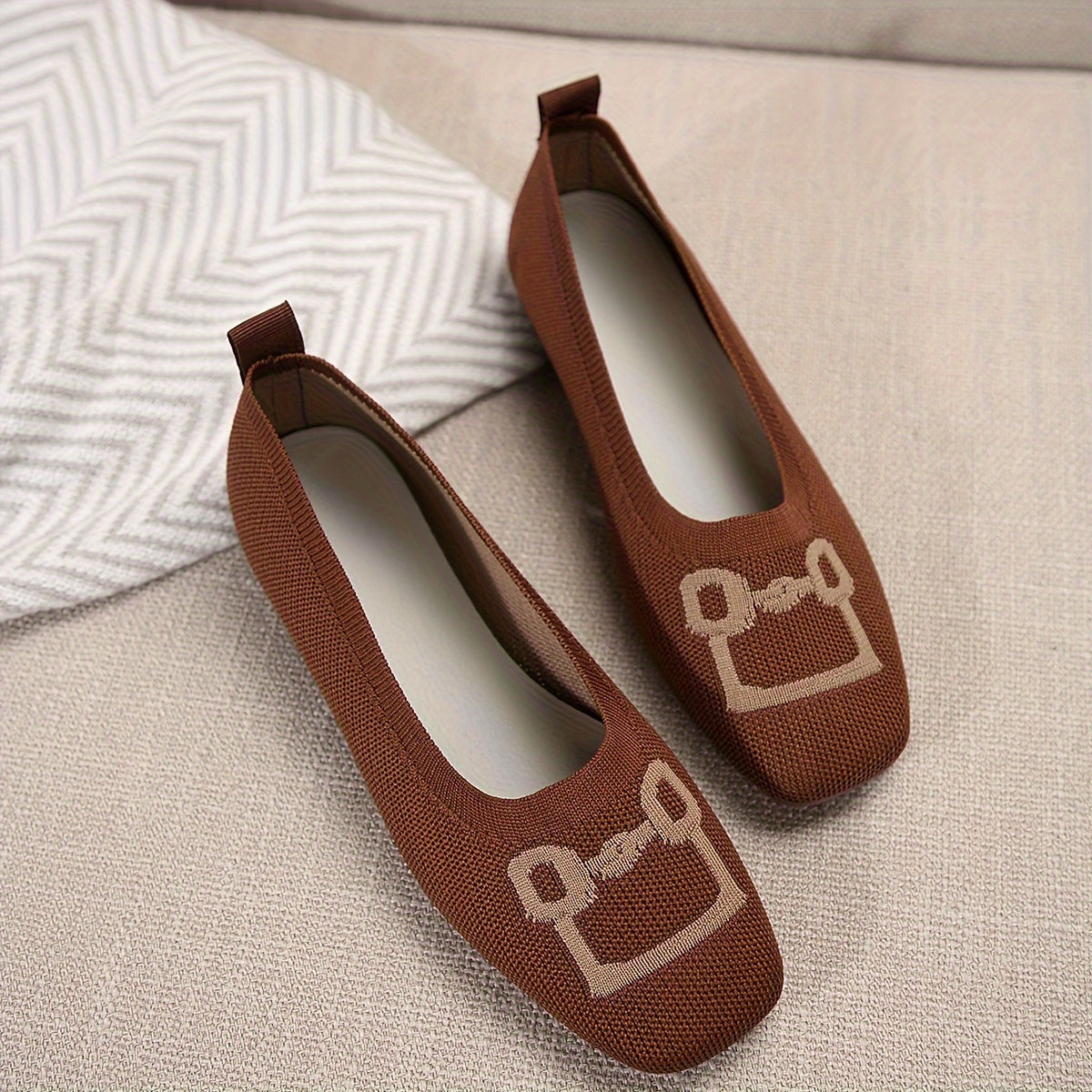 Zapatos planos casuales para mujer con suela ligera, transpirable y de TPR