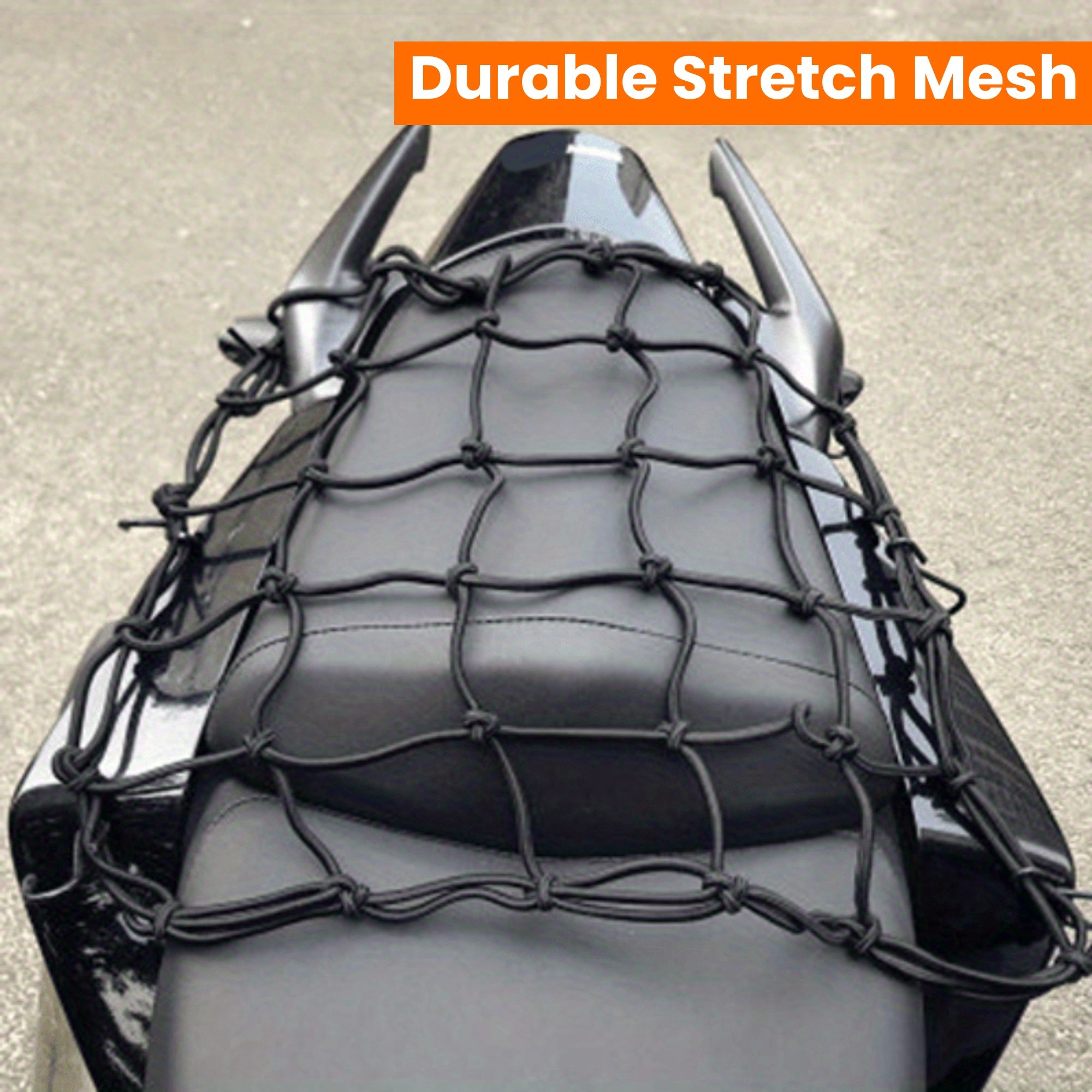 Universal Acrylic Elastic Cargo Net for Luggage, Hooks, Durable Stretch Mesh