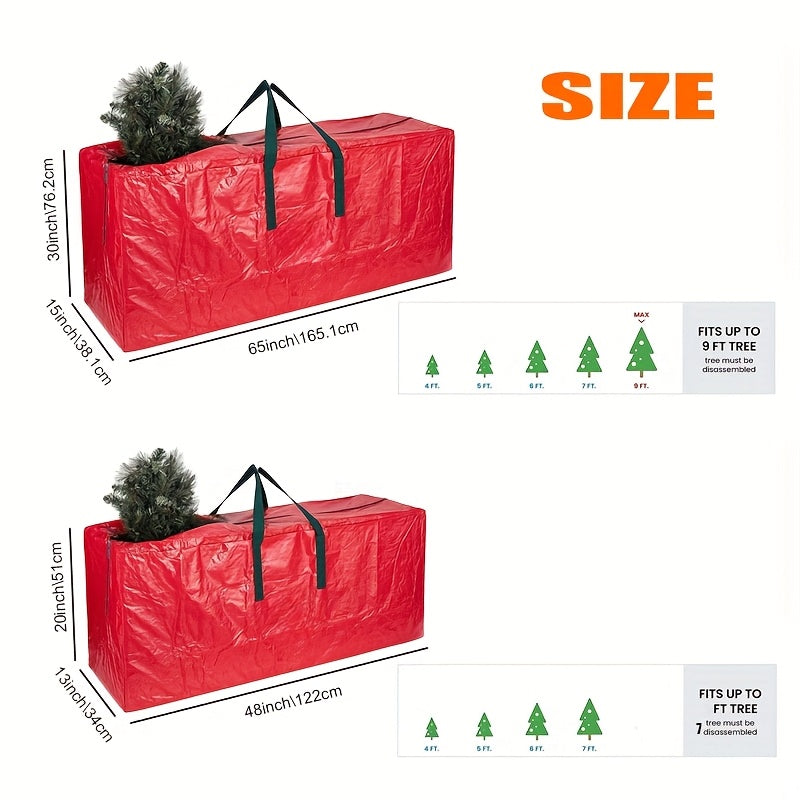 Bolsa de almacenamiento para corona de Navidad impermeable con asas, patrón de rayas de PVC duradero
