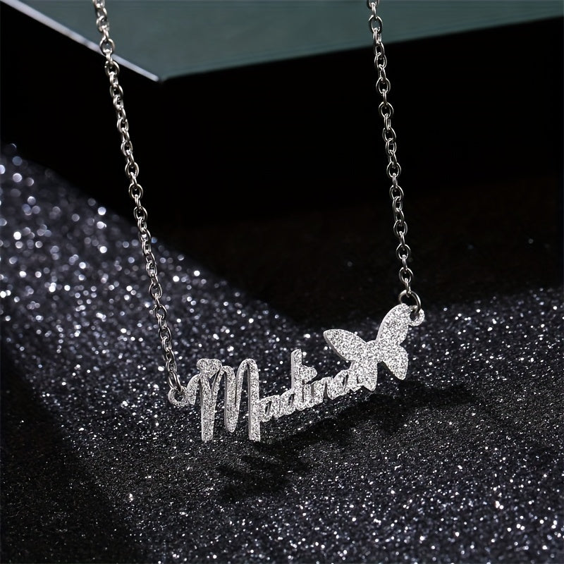 Qushchali nomli taqinchoq, zanglamaydigan po'latdan, mat, shaxsiy zargarlik buyumlari, tug'ilgan kunlar va maxsus tadbirlar uchun