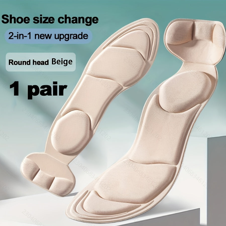 Women's 2-in-1 Breathable Memory Foam Insoles for High Heels and Boots