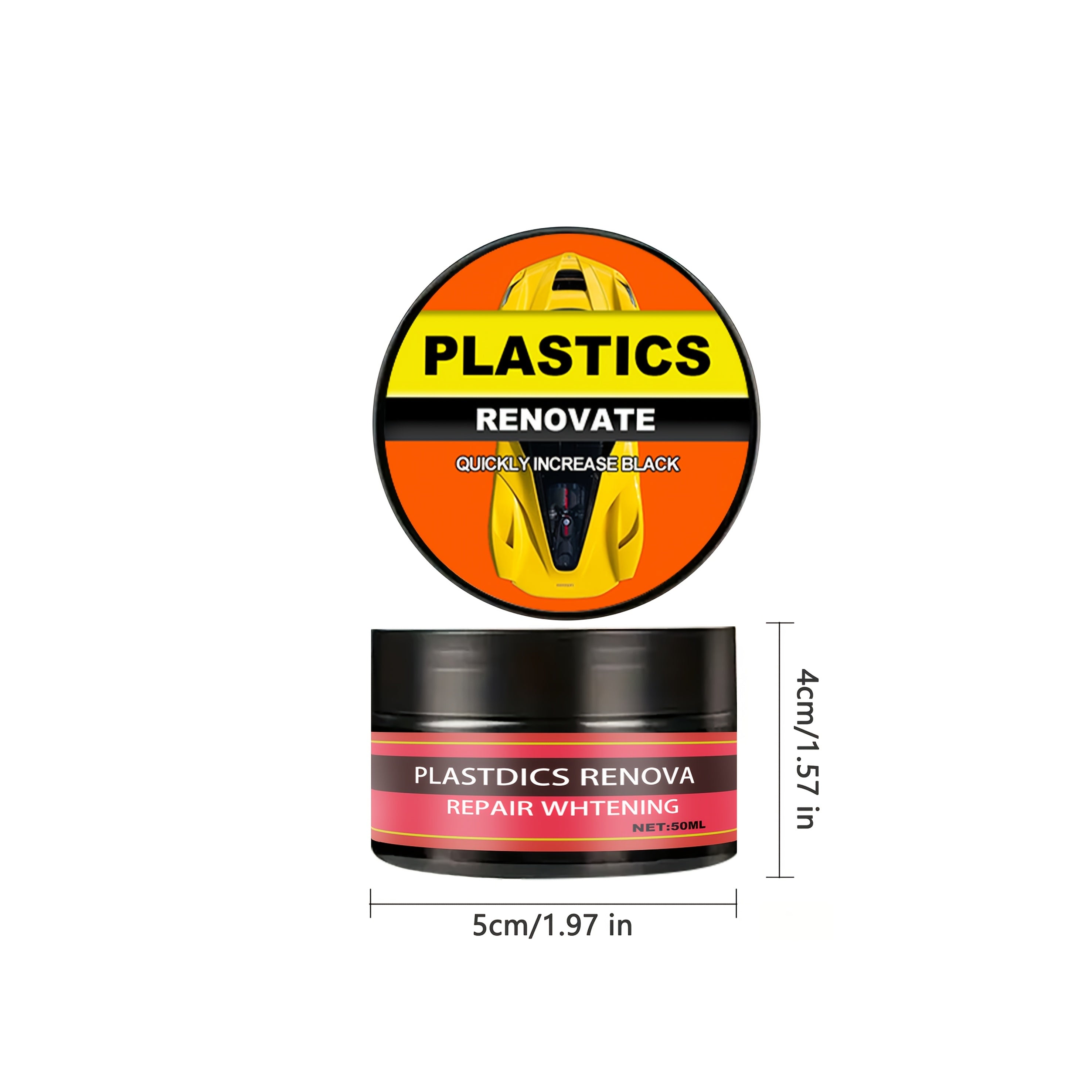 Crema de reparación interior de coche, cera negra para tablero, renovación de neumáticos, blanqueamiento de plástico