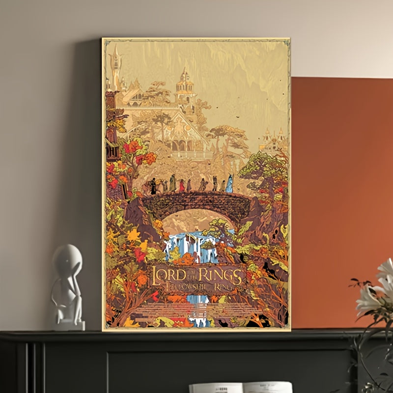 Abstract Middle-earth Landscape Canvas Wall Art Frameless Bedroom Home Decor Gift