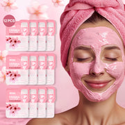 12 Pack 5g Sakura Mud Masks Travel Size Deep Cleansing Moisturizing Oil Control