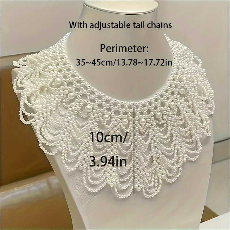 Элегантное винтажное ожерелье из искусственных жемчужин с плетеными кисточками - идеально подходит для банкетов, вечеринок, выпускных и других особых случаев. Дополните свой наряд этой потрясающей цепочкой до ключицы, чтобы добавить нотку гламура.