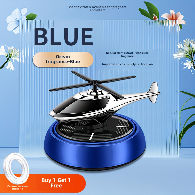 Solar Car Diffuser Air Freshener Aromatherapy Helicopter Decoration Gift