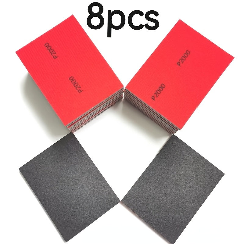 8/18 Fine Sand Sponge Pads for Wood Metal Dry Wet Grinding 400-3000 Grit