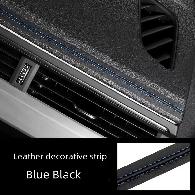 Universal Faux Leather Car Interior Decorative Strip Self-Adhesive Door Panel Trim