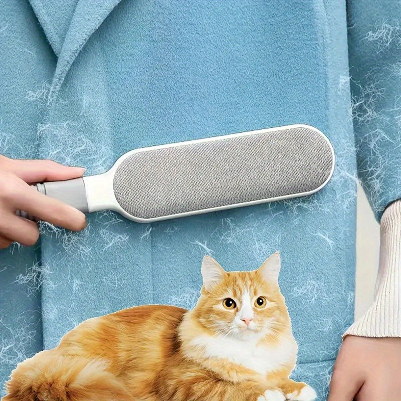 Reusable Double-Sided Pet Hair Remover for Clothing and Surfaces