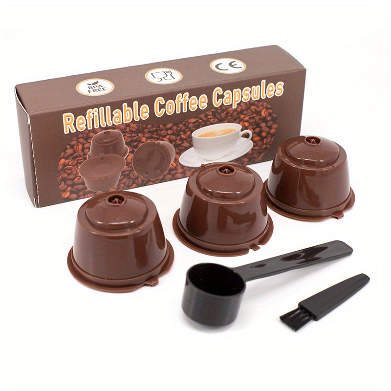 Nescafe Dolce Gusto mashinalari uchun 3 ta qayta ishlatiladigan qahva kapsulalari plastmassadan tayyorlangan