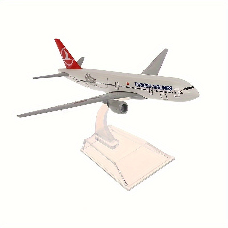 Boeing 777 Diecast Model - 1:400 Masshtab, Oq Alyuminiy, Aviatsiya Kollektsiyasi