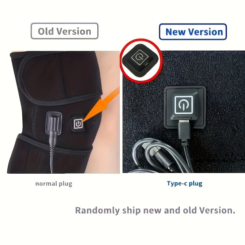 USB rozetkasi bilan isitiladigan tizzani massaj qiluvchi, issiq pad bilan polyester tizza qo'llab-quvvatlovchi, do'stlar va oila uchun mukammal sovg'a, batareyalar kerak emas