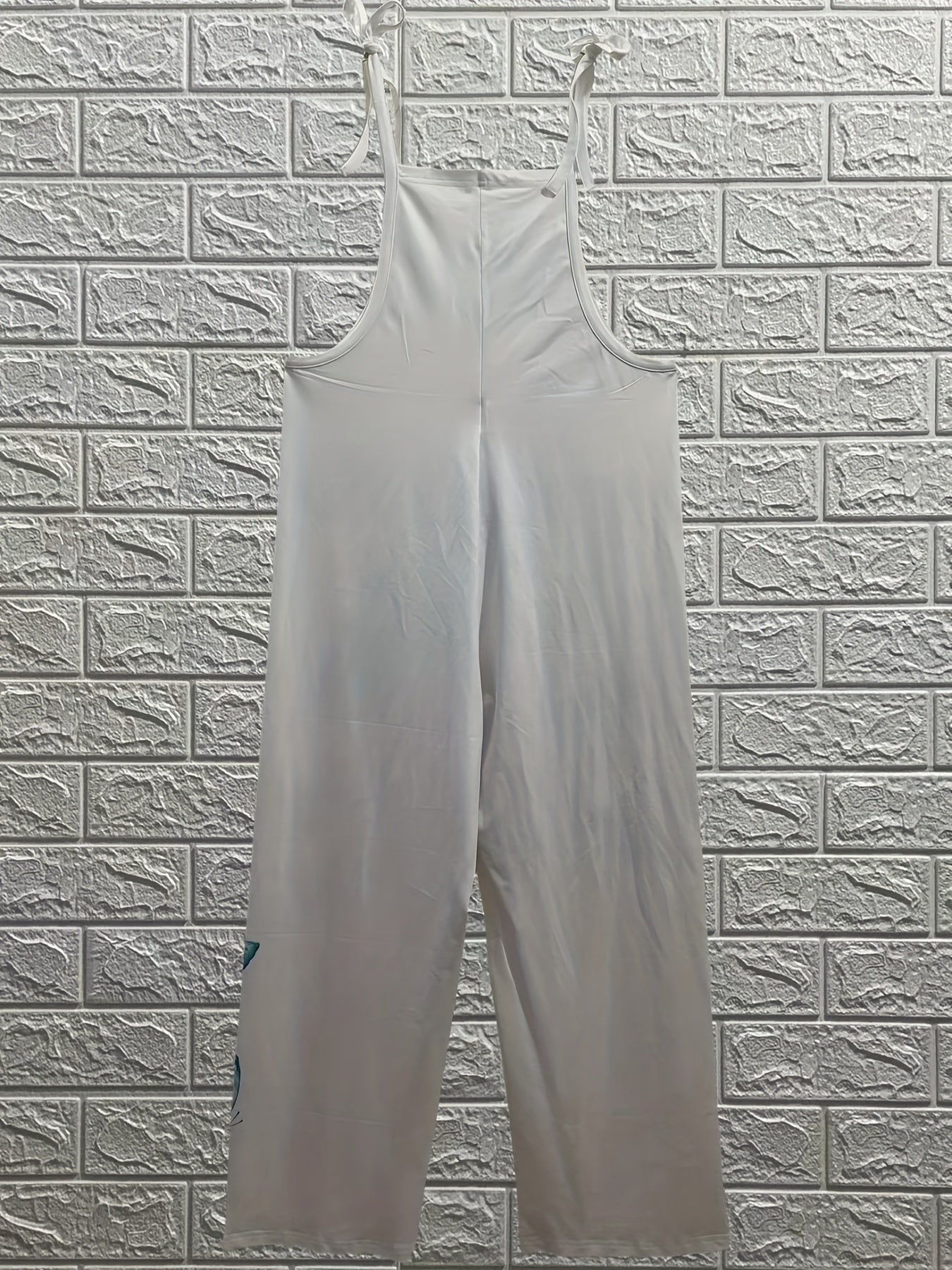 Plus Size Women's Floral Print Sleeveless Jumpsuit with Pockets