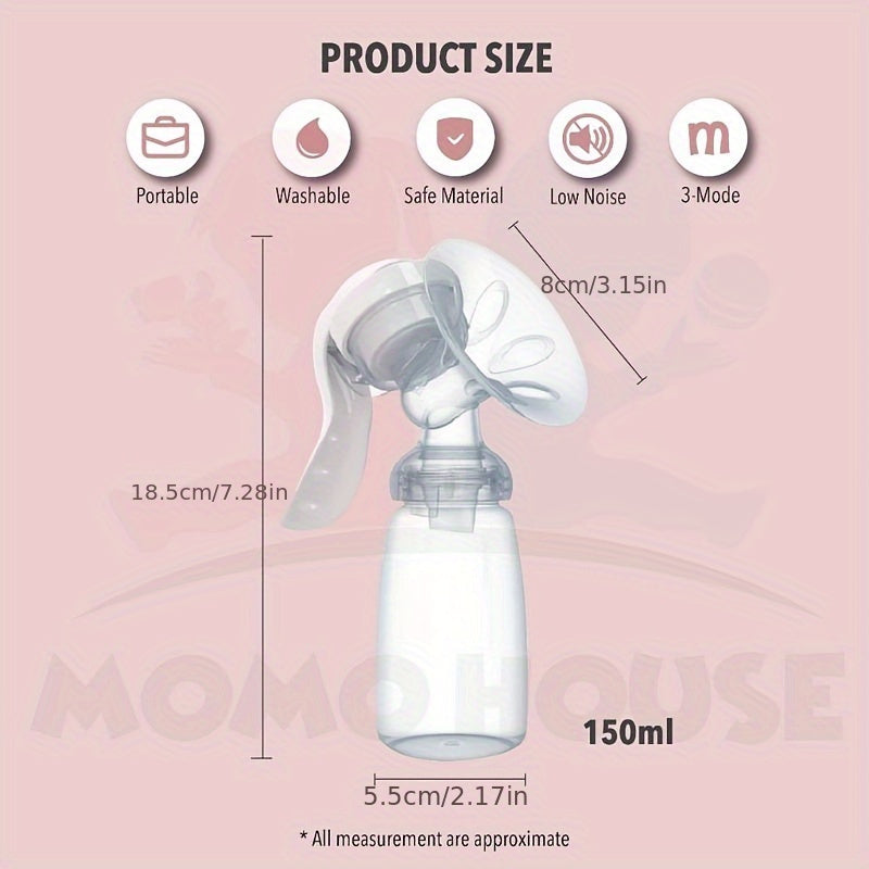 5oz Portable Manual Breast Pump BPA-Free for New Moms Postpartum Nursing