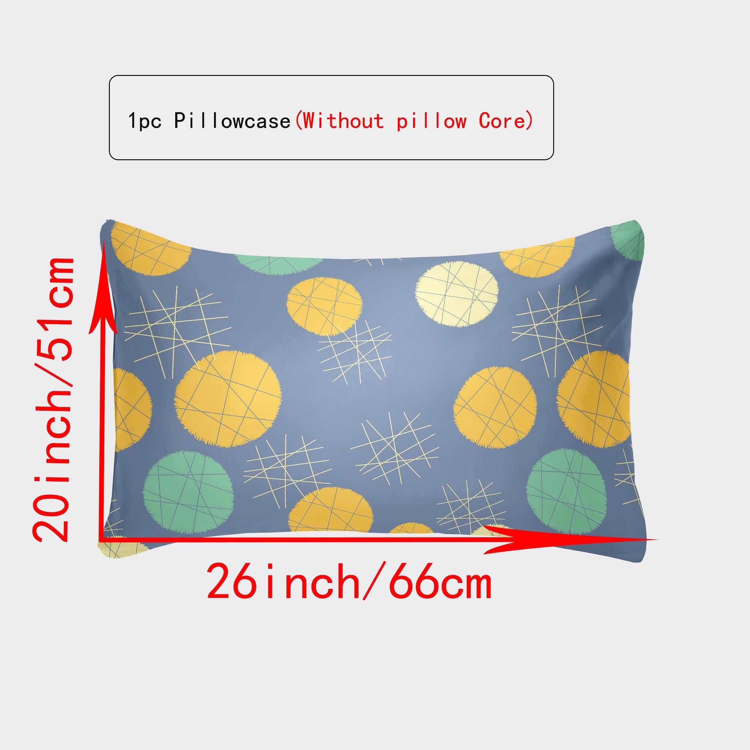 Breathable Pillowcase with Envelope Closure in Multiple Sizes and Floral Patterns
